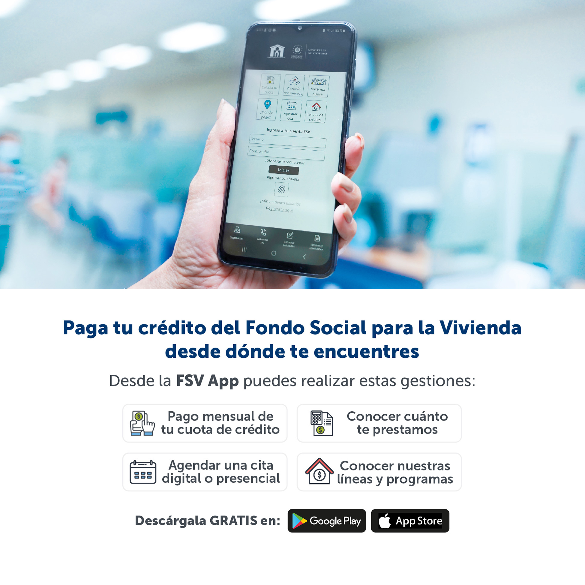 Imagen con la app del FSV