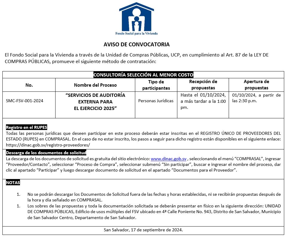 Imagen sobre información de aviso de convocatoria para el 17 de septiembre