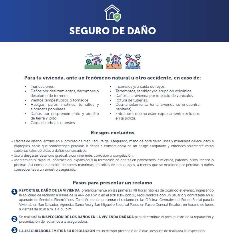 Imagen con información de seguro de daños